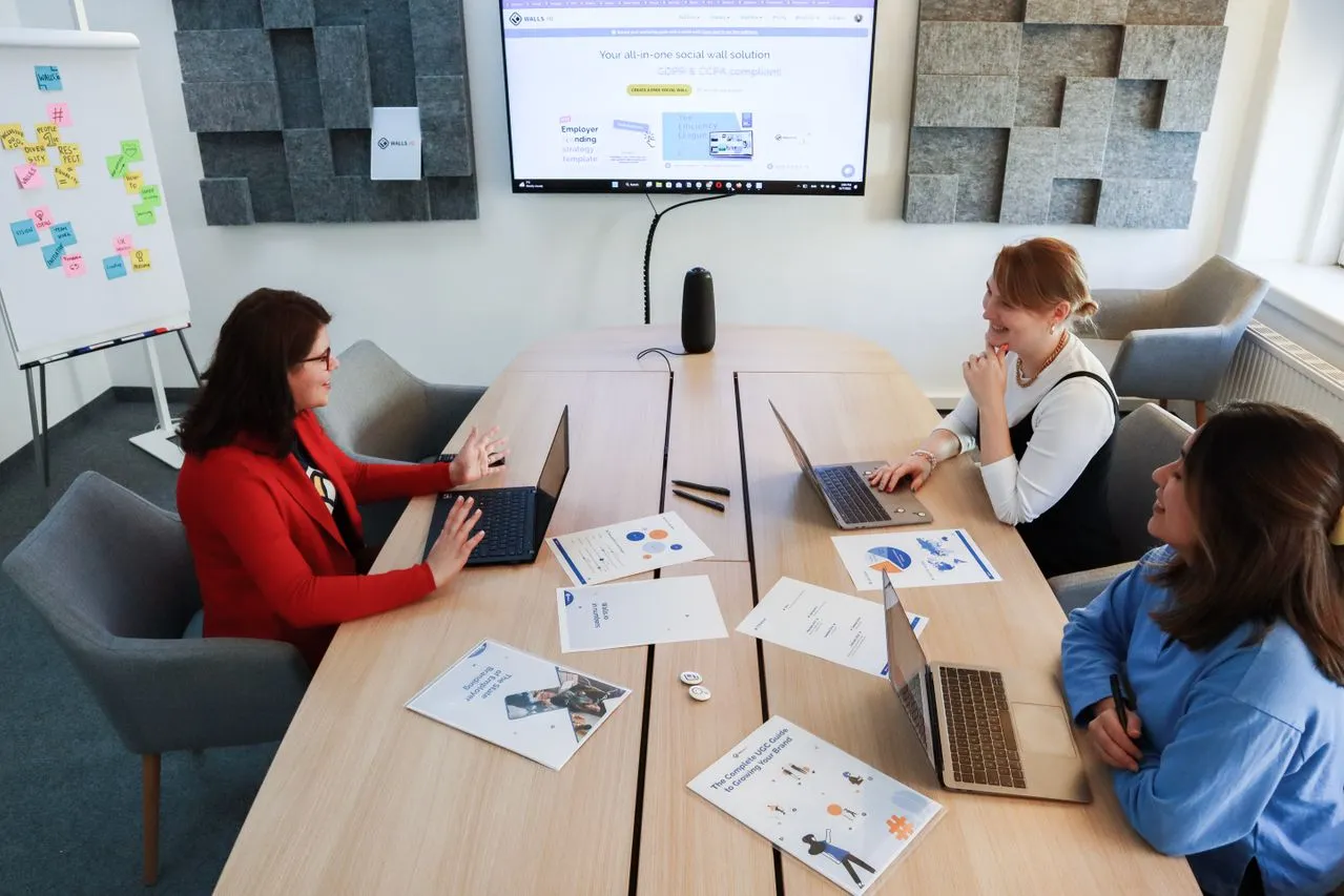 Business team reviewing operational processes and SOPs